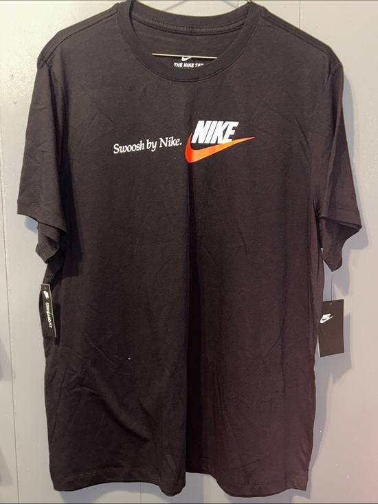 Nike Other - Nike Black Short-Sleeve Tee with Orange Swoosh